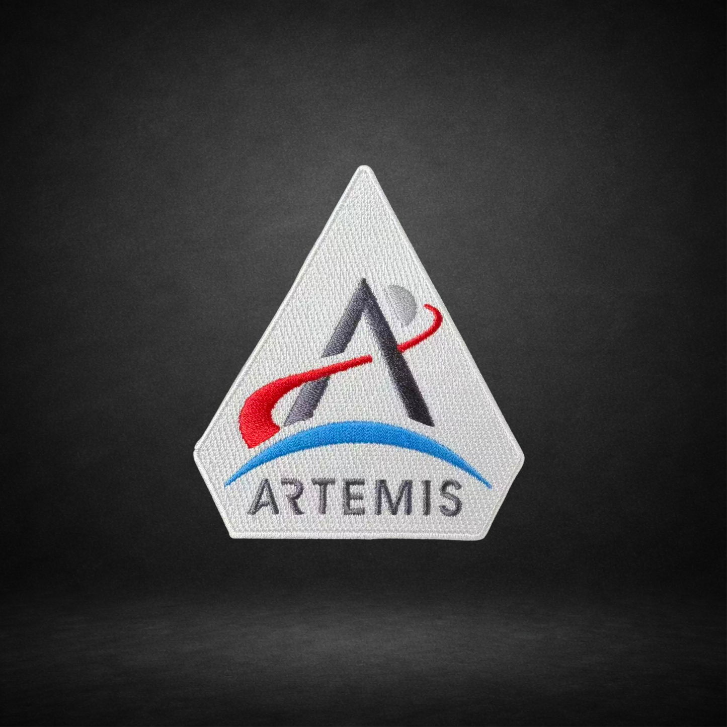 White Artemis Program Iron-On Patch